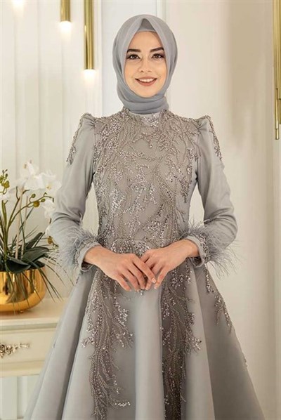 Pınar Şems Büşra Abiye Gri