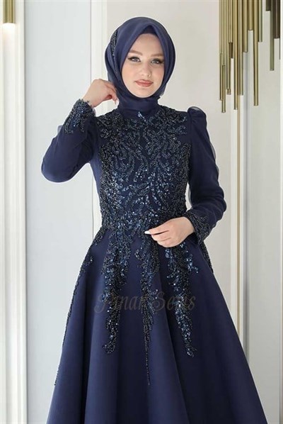 Pınar Şems Ceylin Abiye Lacivert