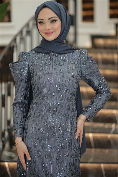 Pınar Şems Damla Abiye İndigo