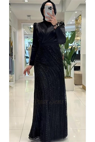 Pınar Şems Erçil Abiye Siyah