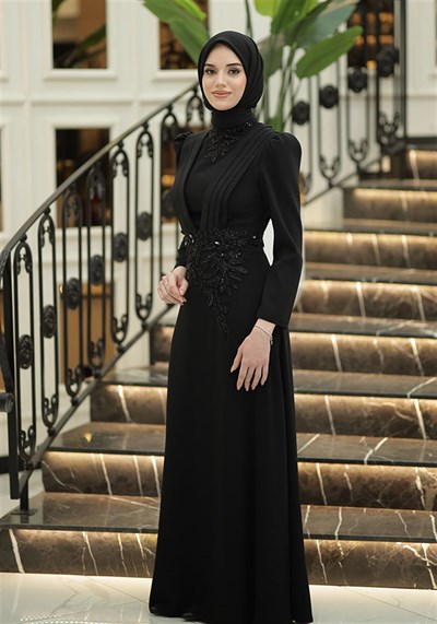Pınar Şems Gökçen Abiye Siyah
