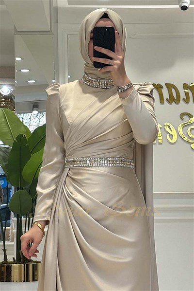 Pınar Şems Nisva Abiye Krem