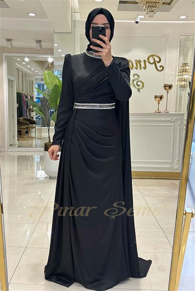 Pınar Şems Nisva Abiye Siyah