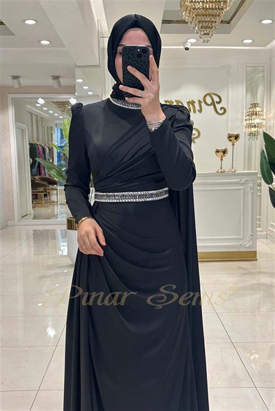 Pınar Şems Nisva Abiye Siyah