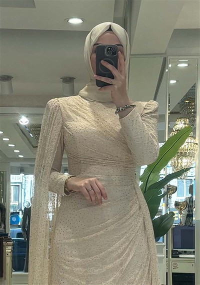 Pınar Şems Özdil Abiye Krem