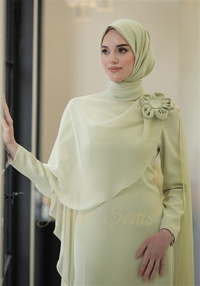 Pınar Şems Özgün Abiye Çağla Yeşili