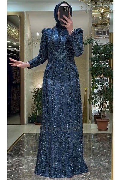 Pınar Şems Rahşan Abiye İndigo