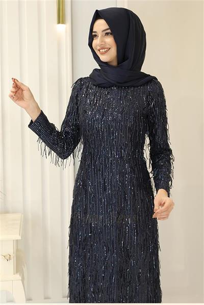 Pınar Şems Afra Abiye Lacivert