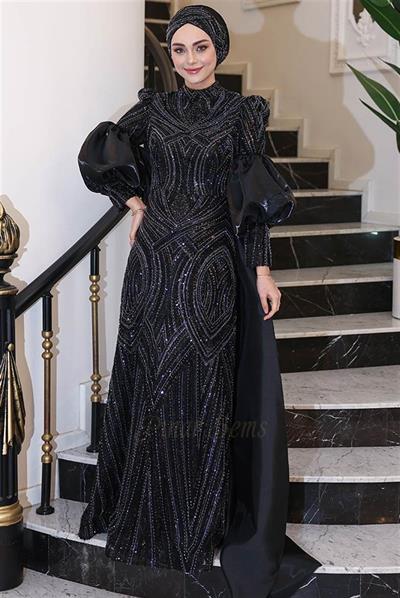 Pınar Şems Ahsen Abiye Siyah