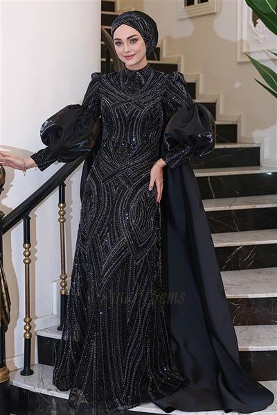 Pınar Şems Ahsen Abiye Siyah