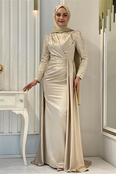Pınar Şems Akra Abiye Gold