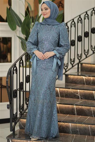 Pınar Şems Aylin Abiye İndigo