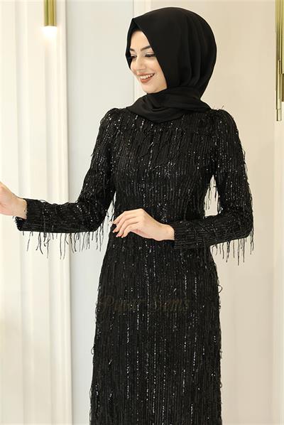 Pınar Şems Berra Abiye Siyah