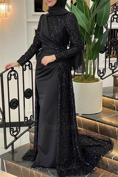 Pınar Şems Dilara Abiye Siyah