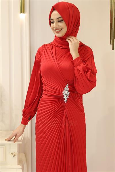 Pınar Şems Dilber Abiye Kırmızı
