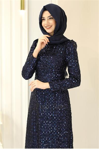 Pınar Şems Havin Abiye Lacivert