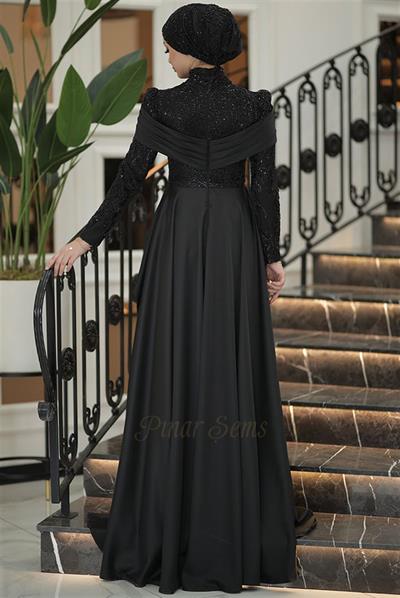 Pınar Şems Seray Abiye Siyah