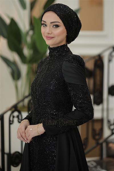Pınar Şems Seray Abiye Siyah