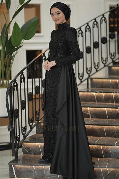 Pınar Şems Seray Abiye Siyah