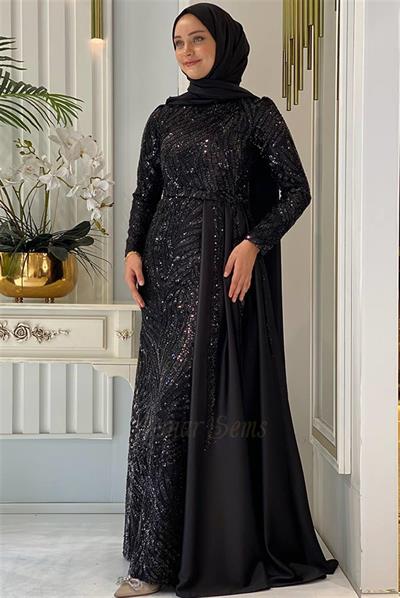 Pınar Şems Yeni Hayrunisa Abiye Siyah