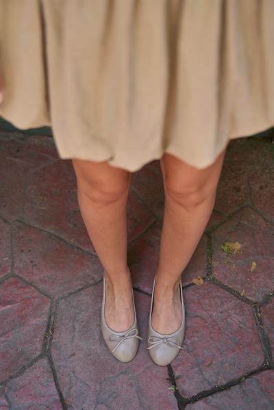 Jennifer Gerçek Deri Vizon Renkli Kadın Kısa Babet