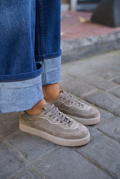 Zeira Vizon Süet Gerçek Deri Kadın Spor Ayakkabı