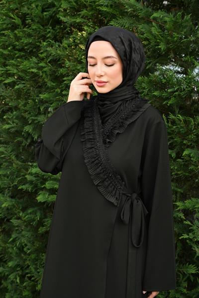 Hira Dantel İşlemeli Tek Parça Pratik Namaz Elbisesi