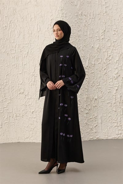Lavin El Boyaması Siyah Abaya
