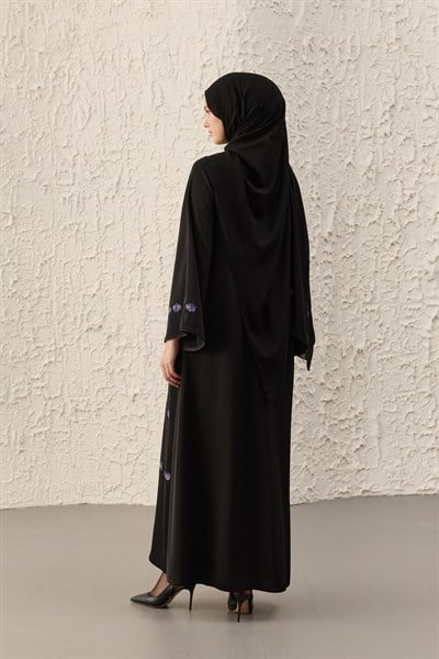 Lavin El Boyaması Siyah Abaya