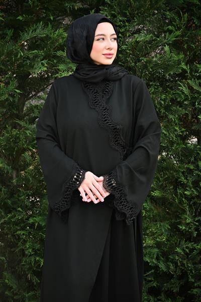 Miraç Dantel İşlemeli Tek Parça Pratik Namaz Elbisesi