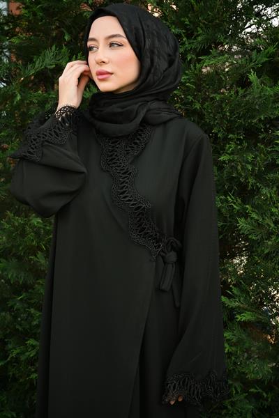Miraç Dantel İşlemeli Tek Parça Pratik Namaz Elbisesi