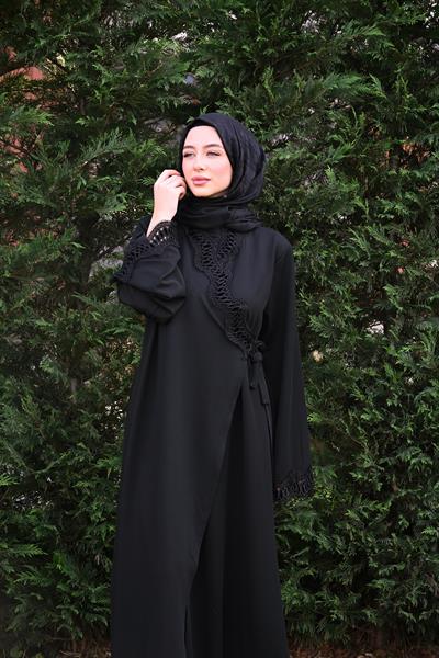 Miraç Dantel İşlemeli Tek Parça Pratik Namaz Elbisesi