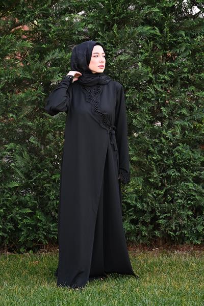 Miraç Dantel İşlemeli Tek Parça Pratik Namaz Elbisesi