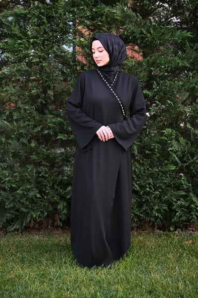Nisa İnci Detaylı Tek Parça Pratik Namaz Elbisesi