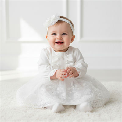 3-12 Ay Kız Bebek Tüllü Elbise