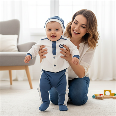 Erkek Bebek Little King 5li Set