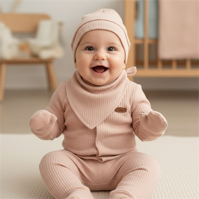 Yenidoğan Hastane Çıkışı Çıtçıtlı Düz 5li Takım