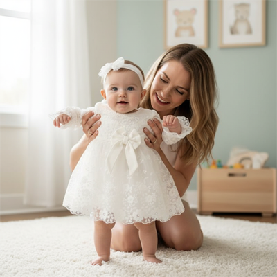 3-12 Ay Kız Bebek Tüllü Elbise