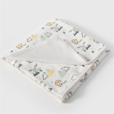 Unisex Yenidoğan Bebek %100 Organik Pamuk Safari Temalı Battaniye