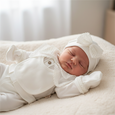 KIZ BEBEK 0-6 AY 5 Lİ SET - BEYAZ