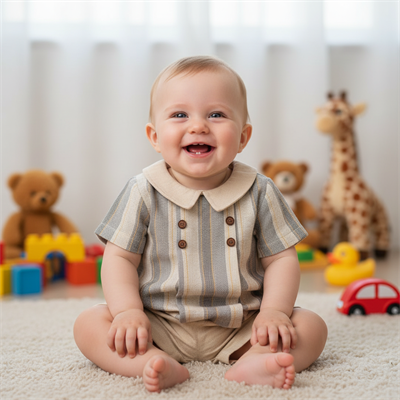 Erkek Bebek Çocuk Kısa Kollu Şortlu 2li Takım