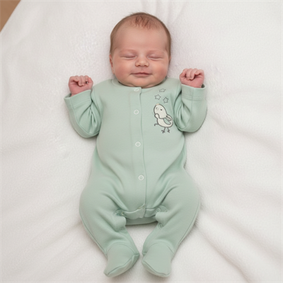 Unisex Pamuklu Bebek Tulum