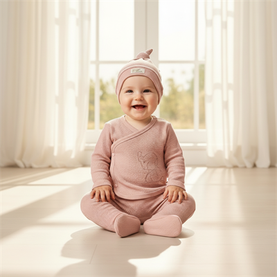 Kız Bebek Şapkalı 3lü Takım