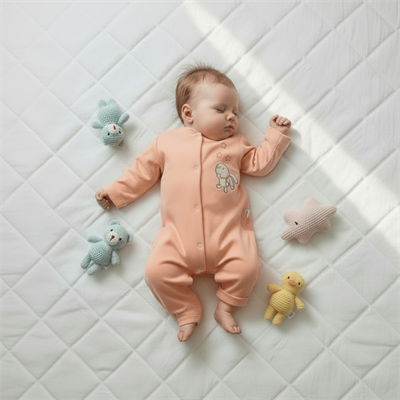 Unisex Pamuklu Bebek Tulum