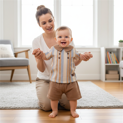 Erkek Bebek Çocuk Kısa Kollu Şortlu 2li Takım