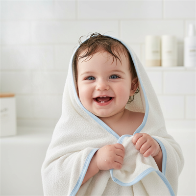 Unisex Yenidoğan Ahtapot Nakışlı Kapüşonlu Havlu