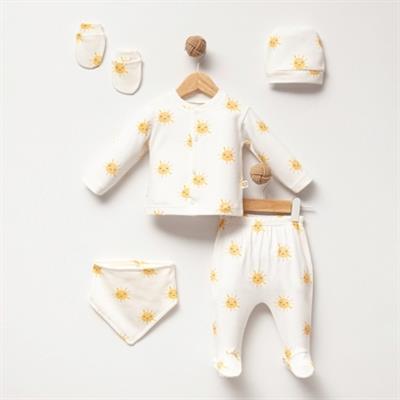 Yenidoğan Hastane Çıkışı Güneş Temalı 5li Set