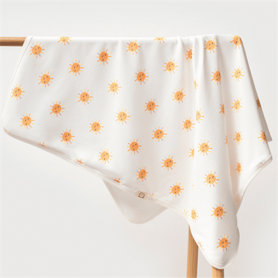 Unisex Yenidoğan Bebek %100 Organik Pamuk Güneş Temalı Battaniye