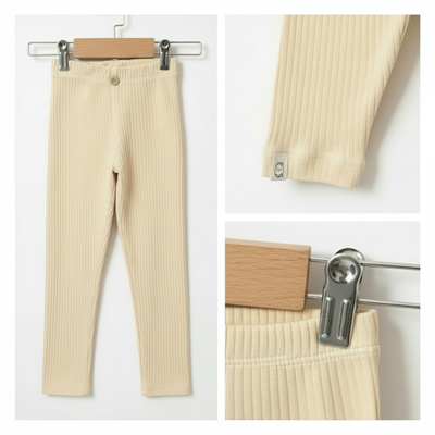 Unisex Bebek %100 Organik Pamuklu Fitilli Alt Tulum