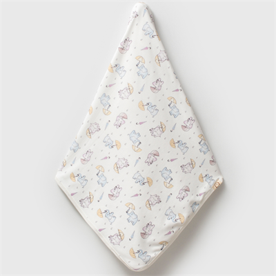 Unisex Yenidoğan Bebek %100 Organik Pamuk Fil Temalı Battaniye